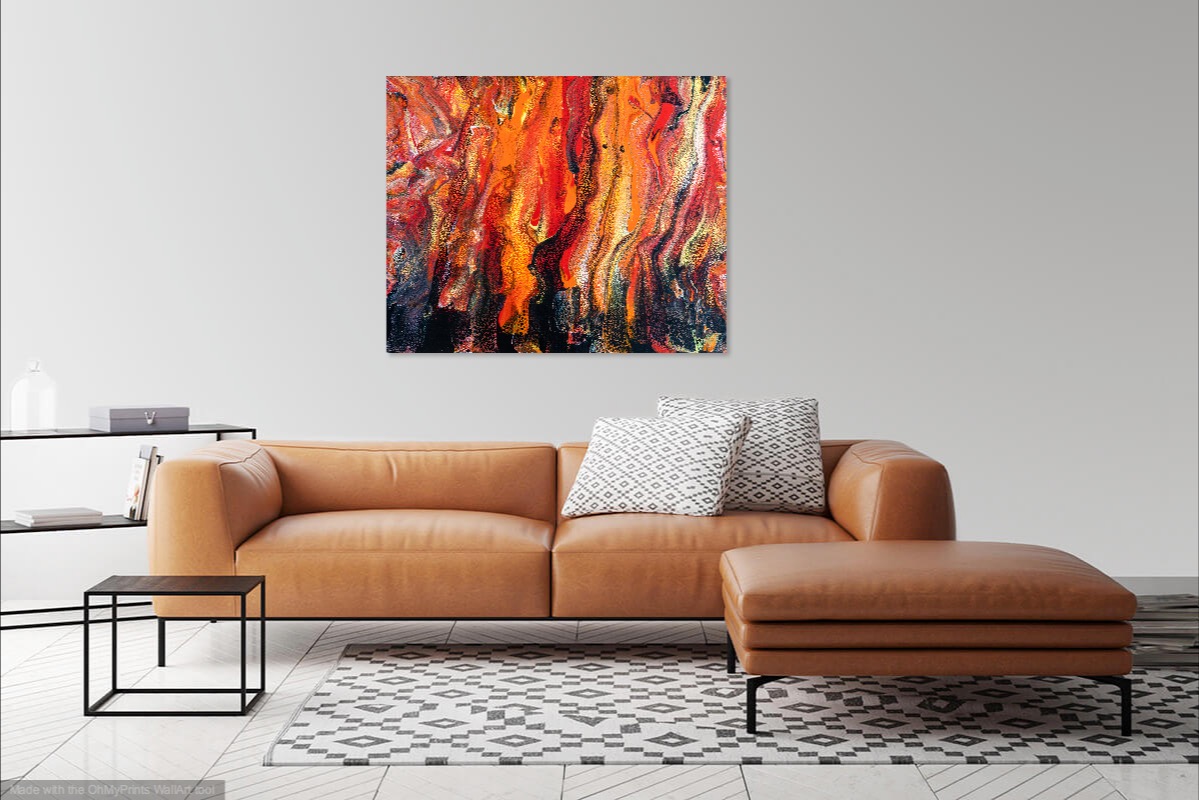 Volcanic Inferno - looks great in the lounge.